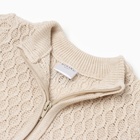 Джемпер детский вязаный MINAKU, рост 68-74 см, бежевый - Фото 6