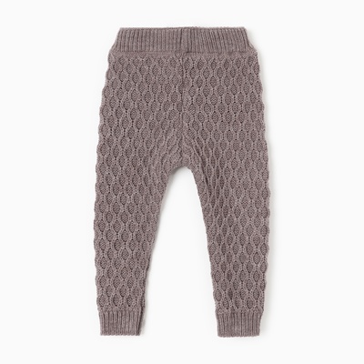 Брюки детские вязаные MINAKU: Knitwear collection, рост 68-74 см, кофейные