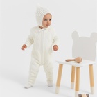 Комбинезон вязаный детский MINAKU, рост 74-80 см, белый - фото 114656532