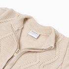 Комбинезон вязаный детский MINAKU, рост 80-86 см, бежевый - фото 25510573