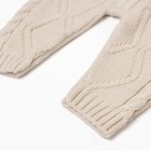 Комбинезон вязаный детский MINAKU, рост 80-86 см, бежевый - фото 25510575