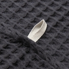 Полотенце вафельное банное «Этель» Boho, 45×90 см, хлопок 100%, тёмно-серое - Фото 2