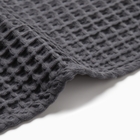 Полотенце вафельное банное «Этель» Boho, 45×90 см, хлопок 100%, тёмно-серое - Фото 5