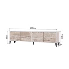 Тумба под ТВ «Парус – 11», на ножках, 2002×400×550 мм, цвет белый/дуб юкон - Фото 3