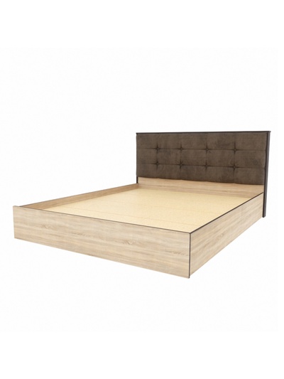 Кровать двуспальная «Лирика», с ортопедическим основанием, 1678×2090×1066 мм, цвет дуб сонома/венге