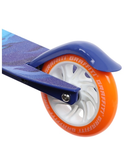 Самокат городской GRAFFITI Comfort 120, складной, колёса PU 120 мм, ABEC 7 Carbon, синий