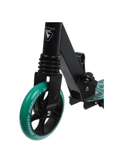 Самокат городской GRAFFITI Comfort Lux 145, колёса PU 145 мм, с передним амортизатором, ABEC 9 Carbon