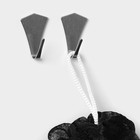 Крючки самоклеящиеся SAVANNA «Кристалл», 2 шт., металл, 4.4×3×2 см, хромированные - Фото 2