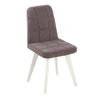 Стул «Авиньон. Катания», велюр, цвет шоколад/каркас стандарт массив белый