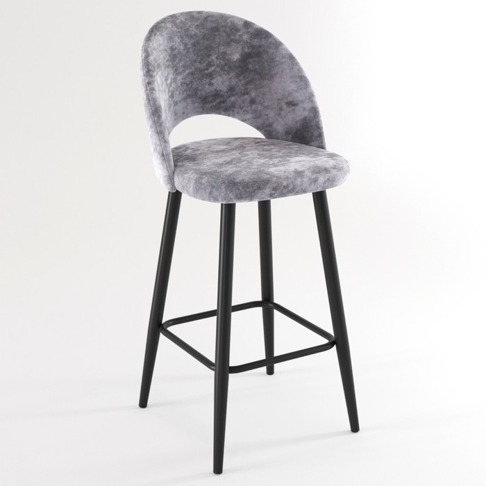 Стул барный «Блисс. Шаде», цвет серо - голубой/хард металл чёрный - Фото 1