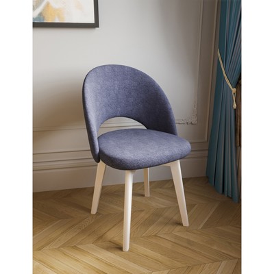 Стул «Букле Шаде», цвет барни голубой/каркас компакт массив белый