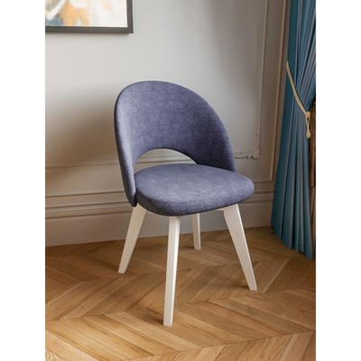 Стул «Букле Шаде», цвет барни голубой/каркас стандарт массив белый