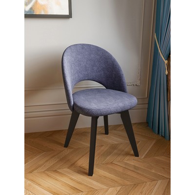 Стул «Букле Шаде», цвет барни голубой/каркас стандарт массив чёрный