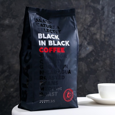 Кофе BLACK IN BLACK NICARAGUA жареный в зёрнах, 1000 г
