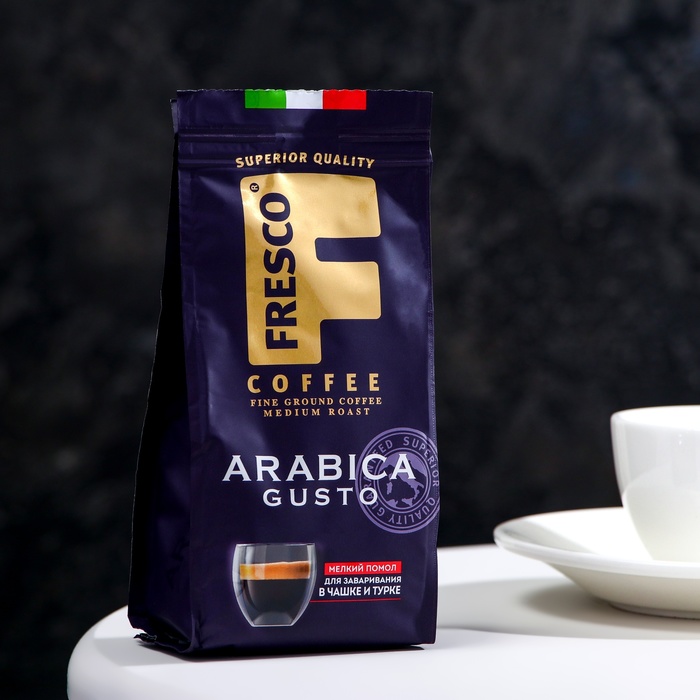Кофе жареный молотый для чашки FRESCO Arabica Gusto, 100 г - Фото 1