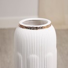 Ваза напольная «Кэйлеб», вертикаль, h=60 см, керамика, белая - фото 25291252