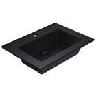 Раковина кварцевая полувстраиваемая Uperwood Parma Quartz, 65 см, чёрная матовая, космос - Фото 1