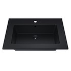 Раковина кварцевая полувстраиваемая Uperwood Parma Quartz, 65 см, чёрная матовая, космос - Фото 2