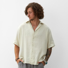 Рубашка мужская с коротким рукавом MIST р.48, молочный - Фото 1
