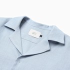 Рубашка мужская с коротким рукавом MIST р.48, голубой - Фото 3