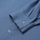 Рубашка мужская с длинным рукавом MIST р.48, синий - Фото 4