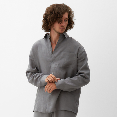 Рубашка мужская с длинным рукавом MIST р.48, серый