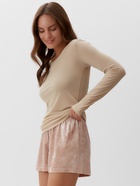 Пижама женская (лонгслив, шорты) KAFTAN «Бархат», размер 44-46, цвет розовый, бежевый - Фото 8