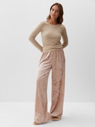 Комплект женский домашний (лонгслив и брюки)  KAFTAN "Бархат", 40-42, розов/беж - Фото 4
