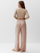 Комплект женский домашний (лонгслив и брюки)  KAFTAN "Бархат", 40-42, розов/беж - Фото 8