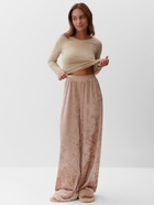 Комплект женский домашний (лонгслив и брюки) KAFTAN "Бархат", 52-54, розов/беж - Фото 5