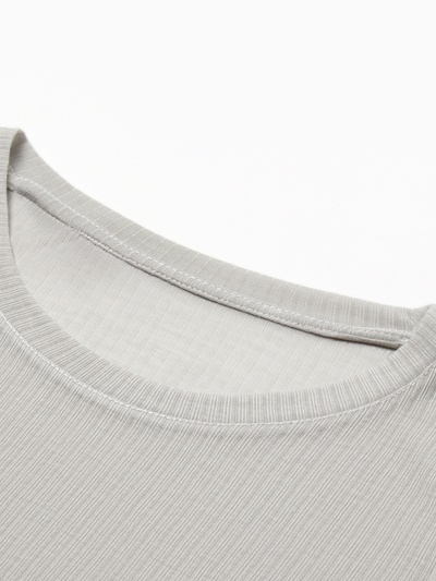 Пижама женская (лонгслив, шорты) KAFTAN «Бархат», размер 40-42, цвет серый, голубой