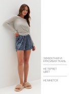 Комплект женский домашний (лонгслив и шорты) KAFTAN "Бархат", 44-46, серый/голуб 10689722 - фото 12779671