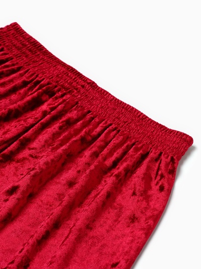 Пижама женская (лонгслив, шорты) KAFTAN «Бархат», размер 40-42, цвет бордовый, бежевый