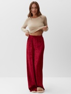 Комплект женский домашний (лонгслив и брюки)  KAFTAN "Бархат", 40-42, бордо/беж - Фото 8