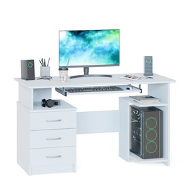 Компьютерный стол «КСТ-08.1В», 1300 × 600 × 740 мм, цвет белый