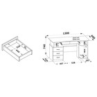 Стол компьютерный «КСТ-08.1 В», 3 ящика, 1300×600×740 мм, цвет белый - Фото 4