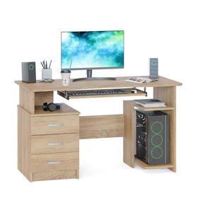 Компьютерный стол «КСТ-08.1В», 1300 × 600 × 740 мм, цвет дуб сонома