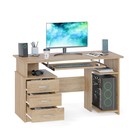 Стол компьютерный «КСТ-08.1 В», 3 ящика, 1300×600×740 мм, цвет дуб сонома - Фото 2
