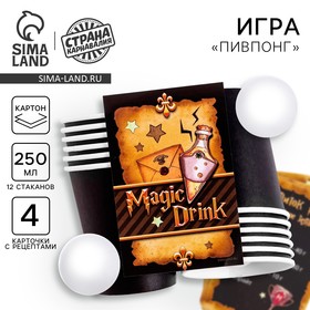 Игра "Пивпонг", рецепты 4 шт, 12 стаканов 10631859