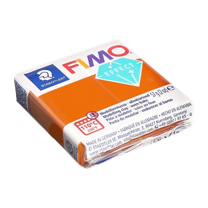 

Пластика-полимерная глина запекаемая 57г FIMO effect оранжевый металлик 8010-41
