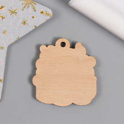 Новогодняя бирка "Змейка. Счастья" 3,8х4 см