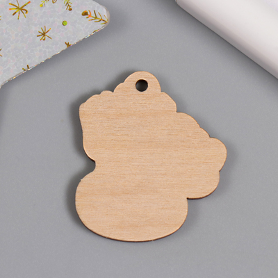 Новогодняя бирка "Змейка в короне" 3,9х4,4 см