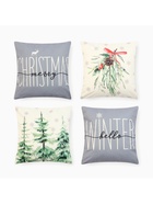 Набор декоративных новогодних наволочек «Этель. Hello, winter» 40×40 см, 4 штуки, велюр - Фото 3