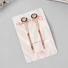 Невидимки для волос QF «Хэдли», набор 2 шт., круг, 6 см, розовое золото - Фото 3