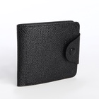 Портмоне мужское на кнопке, чёрное - Фото 6