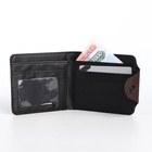 Портмоне мужское на кнопке, коричневое - Фото 2