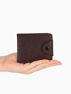 Портмоне мужское на кнопке, коричневое - Фото 7