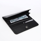 Кошелёк женский на магните, 19.5×1.5×9.5 см, чёрный - Фото 2