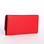 Кошелёк женский на магните, 19.5×1.5×9.5 см, алый - Фото 4