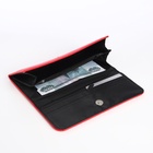 Кошелёк женский на магните, 19.5×1.5×9.5 см, алый - Фото 2